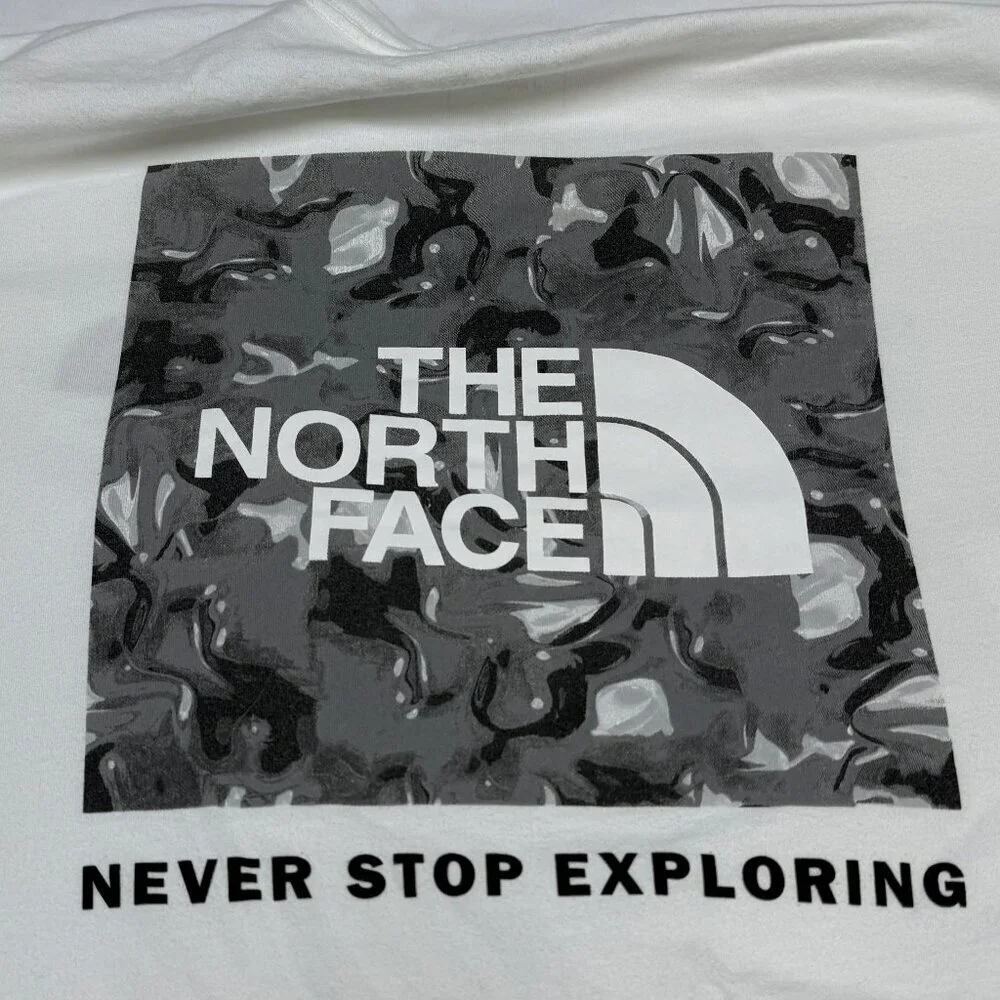The North Face Men’s XL‎ White Long Sleeve Back Logo Graphic Tee Shirt EUC